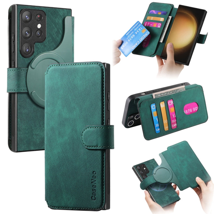 CaseNeo MagSafe RFID Anti-theft Retro Leather Phone Case, For Galaxy S24 5G, For Galaxy S23 FE 5G, For Galaxy S23 Ultra 5G, For Galaxy S23+ 5G