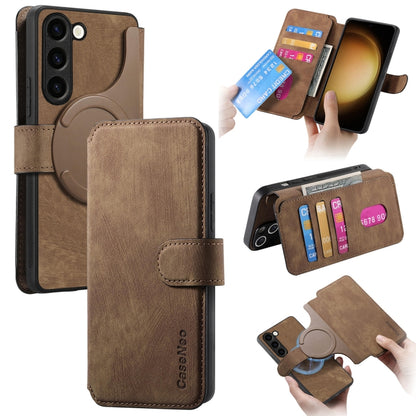 CaseNeo MagSafe RFID Anti-theft Retro Leather Phone Case, For Galaxy S24 5G, For Galaxy S23 FE 5G, For Galaxy S23 Ultra 5G, For Galaxy S23+ 5G