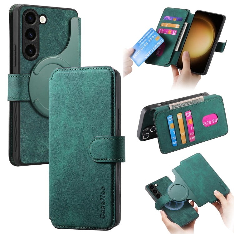 CaseNeo MagSafe RFID Anti-theft Retro Leather Phone Case, For Galaxy S24 5G, For Galaxy S23 FE 5G, For Galaxy S23 Ultra 5G, For Galaxy S23+ 5G