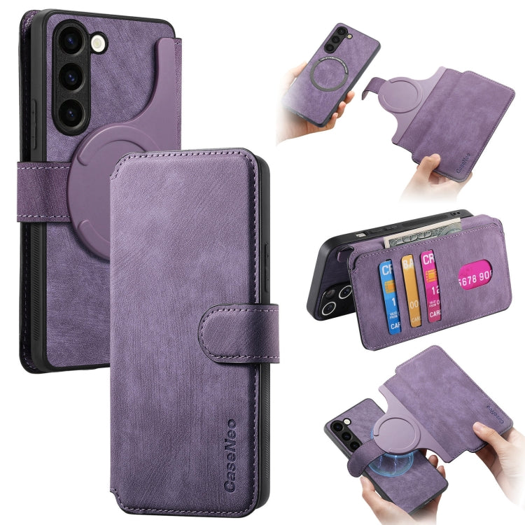 CaseNeo MagSafe RFID Anti-theft Retro Leather Phone Case, For Galaxy S24 5G, For Galaxy S23 FE 5G, For Galaxy S23 Ultra 5G, For Galaxy S23+ 5G