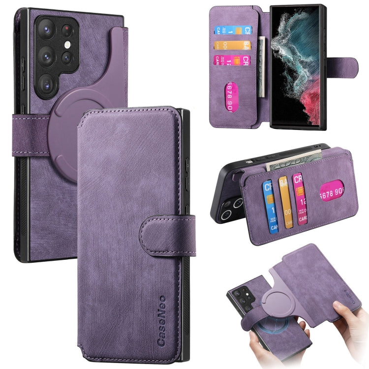 CaseNeo MagSafe RFID Anti-theft Retro Leather Phone Case, For Galaxy S23 5G, For Galaxy S20 FE, For Galaxy S22 Ultra 5G, For Galaxy S22+ 5G