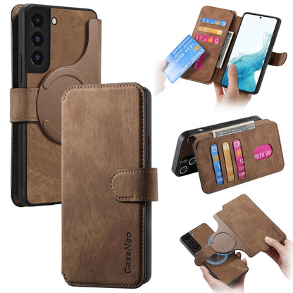 CaseNeo MagSafe RFID Anti-theft Retro Leather Phone Case, For Galaxy S22 5G, For Galaxy S21 FE 5G, For Galaxy S21 5G, For Galaxy S21+ 5G