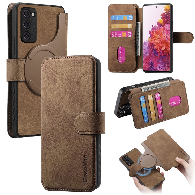 CaseNeo MagSafe RFID Anti-theft Retro Leather Phone Case, For Galaxy S23 5G, For Galaxy S20 FE, For Galaxy S22 Ultra 5G, For Galaxy S22+ 5G