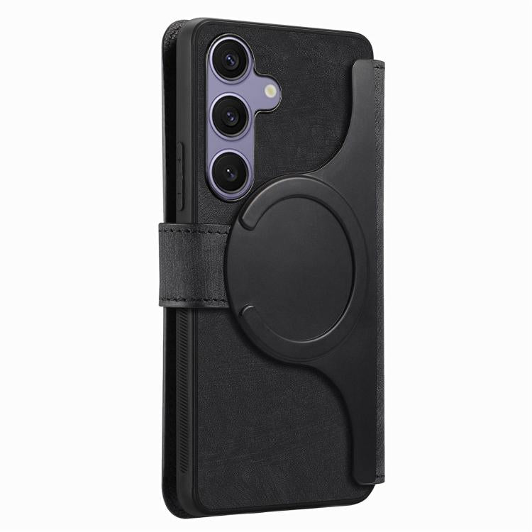 CaseNeo MagSafe RFID Anti-theft Retro Leather Phone Case, For Samsung Galaxy S25+ 5G, For Samsung Galaxy S25 Ultra 5G, For Samsung Galaxy S24 FE 5G, For Samsung Galaxy S24 Ultra 5G