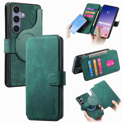 CaseNeo MagSafe RFID Anti-theft Retro Leather Phone Case, For Galaxy S25 FE 5G, For Galaxy S25 Edge 5G, For Galaxy S25 5G, For Galaxy S25+ 5G