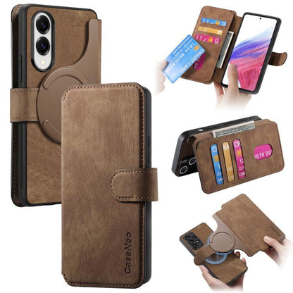 CaseNeo MagSafe RFID Anti-theft Retro Leather Phone Case, For Galaxy S25 Edge 5G, For Galaxy S25 5G, For Galaxy S25+ 5G, For Galaxy S25 Ultra 5G