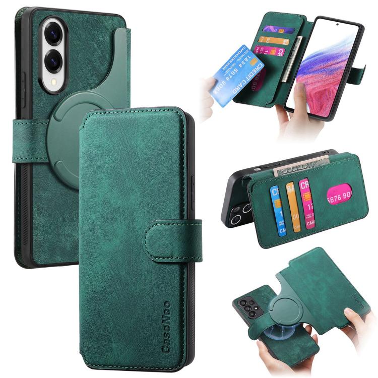 CaseNeo MagSafe RFID Anti-theft Retro Leather Phone Case, For Galaxy S25 Edge 5G, For Galaxy S25 5G, For Galaxy S25+ 5G, For Galaxy S25 Ultra 5G