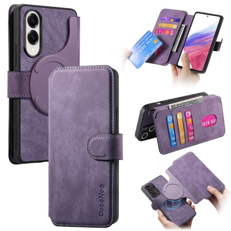 CaseNeo MagSafe RFID Anti-theft Retro Leather Phone Case, For Galaxy S25 Edge 5G, For Galaxy S25 5G, For Galaxy S25+ 5G, For Galaxy S25 Ultra 5G