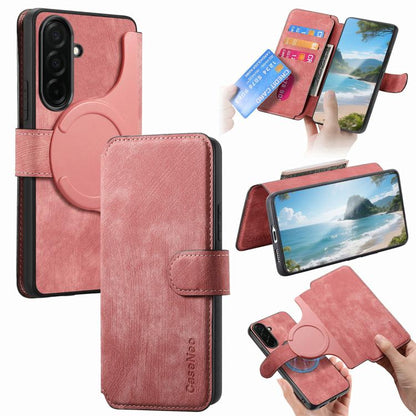 CaseNeo MagSafe RFID Anti-theft Retro Leather Phone Case, For Samsung Galaxy S26 5G, For Samsung Galaxy S25 FE 5G, For Samsung Galaxy S25 Edge 5G, For Samsung Galaxy S25 5G