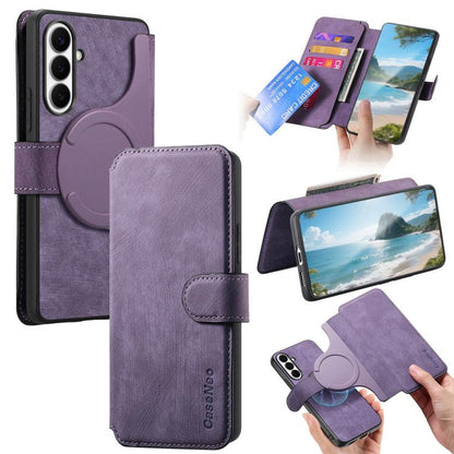 CaseNeo MagSafe RFID Anti-theft Retro Leather Phone Case, For Galaxy S26 FE 5G, For Galaxy S26+ 5G, For Galaxy S26 Ultra 5G, For Galaxy S26 5G