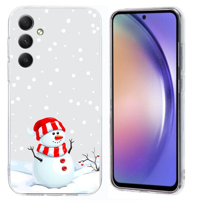 Christmas Painted Pattern TPU Transparent Phone Case, For Samsung Galaxy S25 5G, For Samsung Galaxy S25+ 5G, For Samsung Galaxy S25 Ultra 5G, For Samsung Galaxy S24 FE 5G, For Samsung Galaxy S24 Ultra 5G, For Samsung Galaxy S24+ 5G                     ...