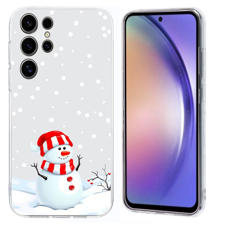 Christmas Painted Pattern TPU Transparent Phone Case, For Samsung Galaxy S25 5G, For Samsung Galaxy S25+ 5G, For Samsung Galaxy S25 Ultra 5G, For Samsung Galaxy S24 FE 5G, For Samsung Galaxy S24 Ultra 5G, For Samsung Galaxy S24+ 5G                     ...