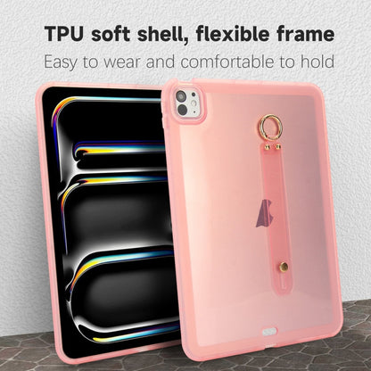 Wristband Holder PC Hybrid TPU Soft Tablet Case, For iPad 10th Gen 10.9 2022, For iPad mini 6 / mini 2024, For iPad Pro 12.9 2022 / 2021 / 2020, For iPad Pro 11 2022 / 2021 / 2020
