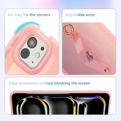 Wristband Holder PC Hybrid TPU Soft Tablet Case, For iPad Air 13 2026 / 2025 / 2024, For iPad Air 11 2026 / 2025 / 2024, For iPad Pro 13 2025 / 2024, For iPad Pro 11 2025 / 2024