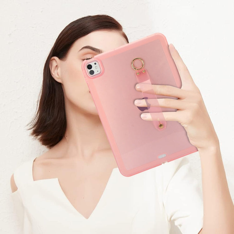 Wristband Holder PC Hybrid TPU Soft Tablet Case, For iPad Air 13 2026 / 2025 / 2024, For iPad Air 11 2026 / 2025 / 2024, For iPad Pro 13 2025 / 2024, For iPad Pro 11 2025 / 2024