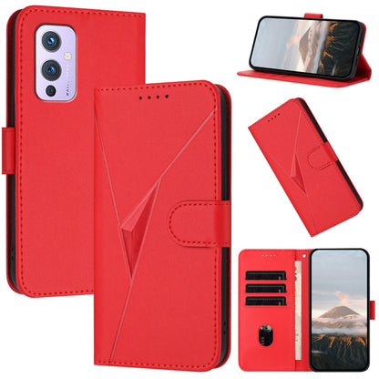 Triangle Pattern Buckle Clasp Leather Phone Case, For OnePlus 9 Pro, For OnePlus 9