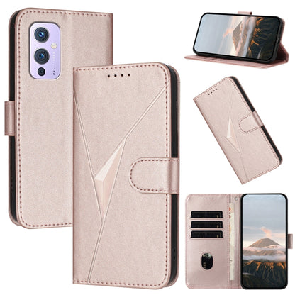 Triangle Pattern Buckle Clasp Leather Phone Case, For OnePlus 9 Pro, For OnePlus 9