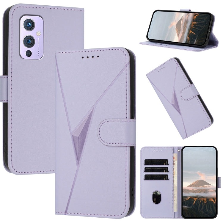 Triangle Pattern Buckle Clasp Leather Phone Case, For OnePlus 9 Pro, For OnePlus 9