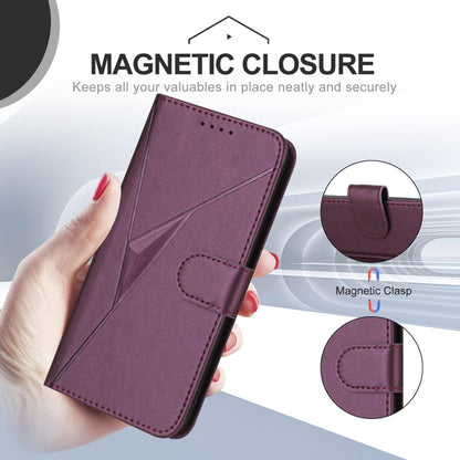 Triangle Pattern Buckle Clasp Leather Phone Case, For OnePlus 9 Pro, For OnePlus 9