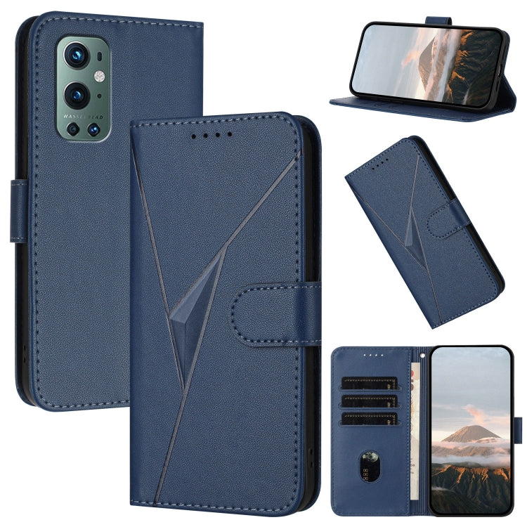 Triangle Pattern Buckle Clasp Leather Phone Case, For OnePlus 9 Pro, For OnePlus 9