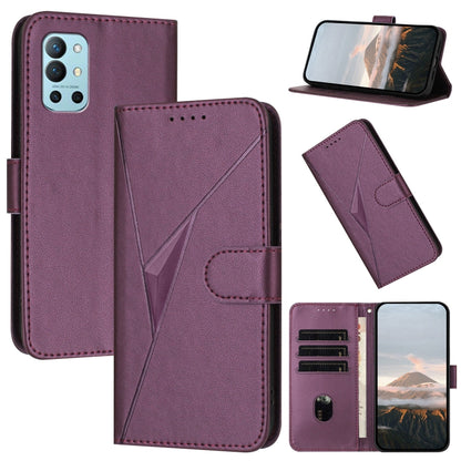 Triangle Pattern Buckle Clasp Leather Phone Case, For OnePlus 9R, OnePlus Nord CE 5G, For OnePlus Nord 2 5G