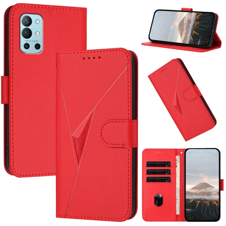 Triangle Pattern Buckle Clasp Leather Phone Case, For OnePlus 9R, OnePlus Nord CE 5G, For OnePlus Nord 2 5G