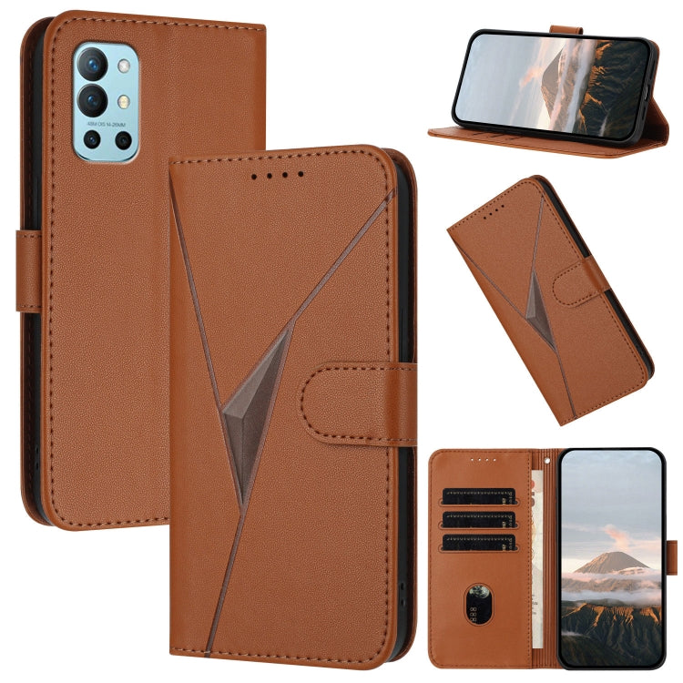 Triangle Pattern Buckle Clasp Leather Phone Case, For OnePlus 9R, OnePlus Nord CE 5G, For OnePlus Nord 2 5G