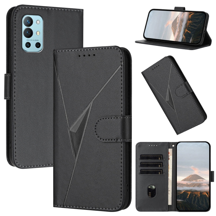 Triangle Pattern Buckle Clasp Leather Phone Case, For OnePlus 9R, OnePlus Nord CE 5G, For OnePlus Nord 2 5G