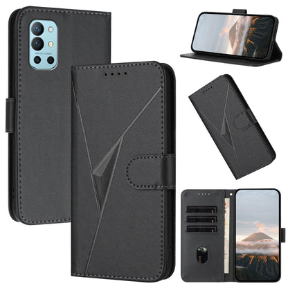 Triangle Pattern Buckle Clasp Leather Phone Case, For OnePlus 9R, OnePlus Nord CE 5G, For OnePlus Nord 2 5G