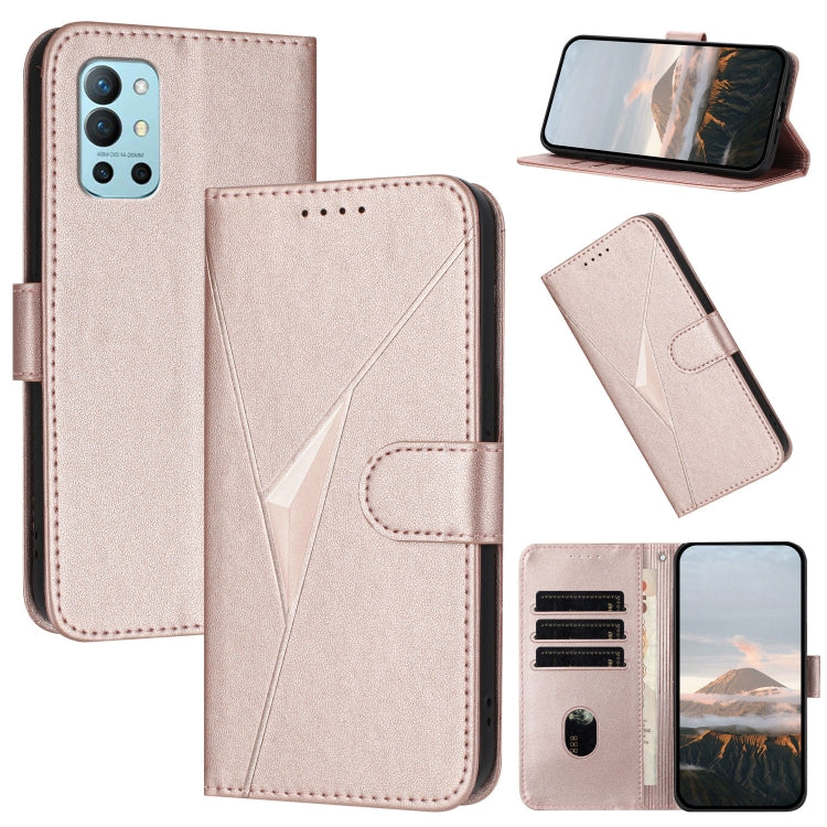 Triangle Pattern Buckle Clasp Leather Phone Case, For OnePlus 9R, OnePlus Nord CE 5G, For OnePlus Nord 2 5G
