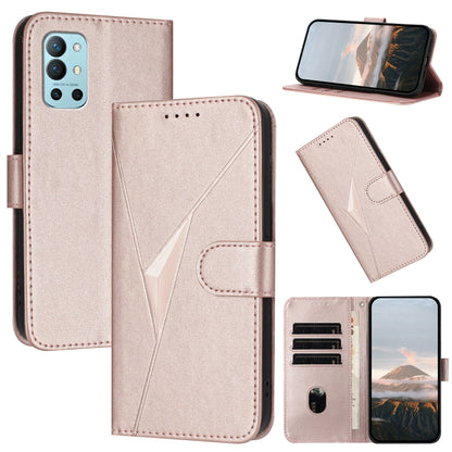 Triangle Pattern Buckle Clasp Leather Phone Case, For OnePlus 9R, OnePlus Nord CE 5G, For OnePlus Nord 2 5G