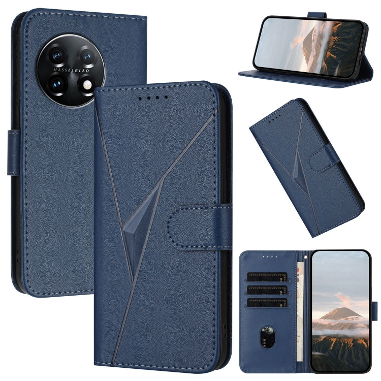 Triangle Pattern Buckle Clasp Leather Phone Case, For OnePlus 12, For OnePlus Nord 3, For OnePlus 11