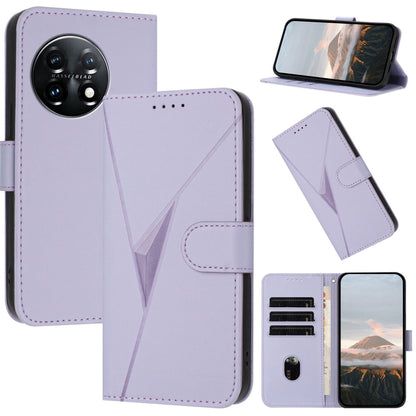 Triangle Pattern Buckle Clasp Leather Phone Case, For OnePlus 12, For OnePlus Nord 3, For OnePlus 11