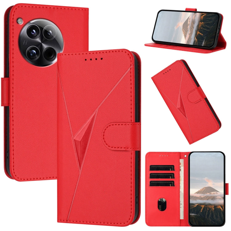 Triangle Pattern Buckle Clasp Leather Phone Case, For OnePlus 12, For OnePlus Nord 3, For OnePlus 11