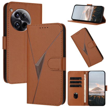 Triangle Pattern Buckle Clasp Leather Phone Case, For OnePlus 12, For OnePlus Nord 3, For OnePlus 11