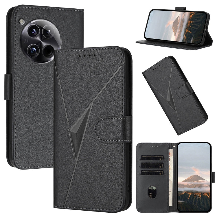 Triangle Pattern Buckle Clasp Leather Phone Case, For OnePlus 12, For OnePlus Nord 3, For OnePlus 11