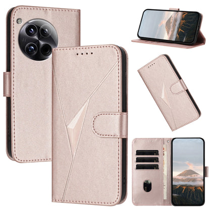 Triangle Pattern Buckle Clasp Leather Phone Case, For OnePlus 12, For OnePlus Nord 3, For OnePlus 11