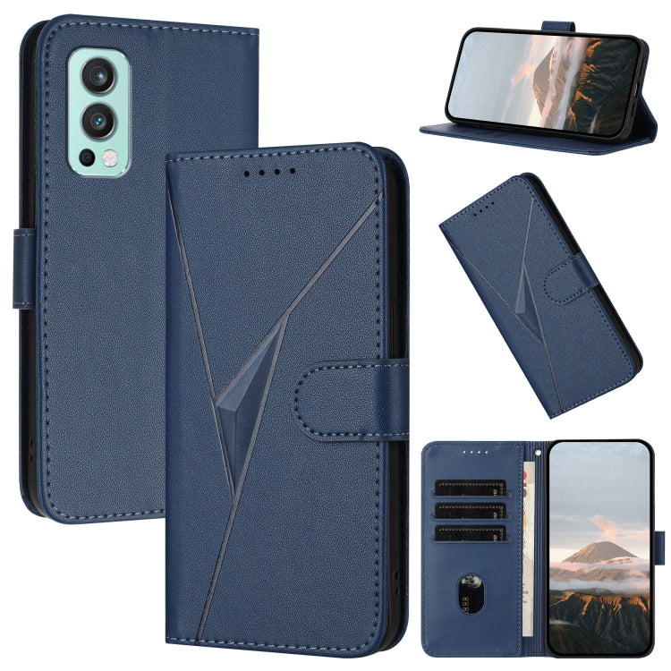 Triangle Pattern Buckle Clasp Leather Phone Case, For OnePlus 9R, OnePlus Nord CE 5G, For OnePlus Nord 2 5G