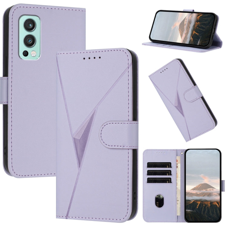 Triangle Pattern Buckle Clasp Leather Phone Case, For OnePlus 9R, OnePlus Nord CE 5G, For OnePlus Nord 2 5G
