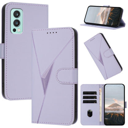 Triangle Pattern Buckle Clasp Leather Phone Case, For OnePlus 9R, OnePlus Nord CE 5G, For OnePlus Nord 2 5G