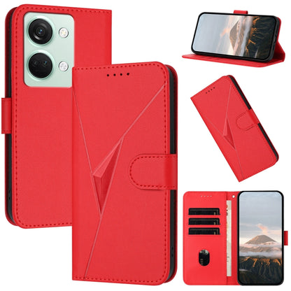 Triangle Pattern Buckle Clasp Leather Phone Case, For OnePlus 12, For OnePlus Nord 3, For OnePlus 11