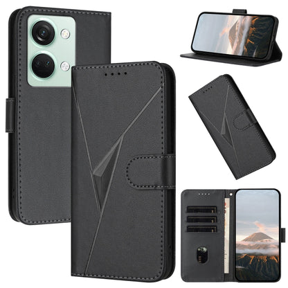 Triangle Pattern Buckle Clasp Leather Phone Case, For OnePlus 12, For OnePlus Nord 3, For OnePlus 11
