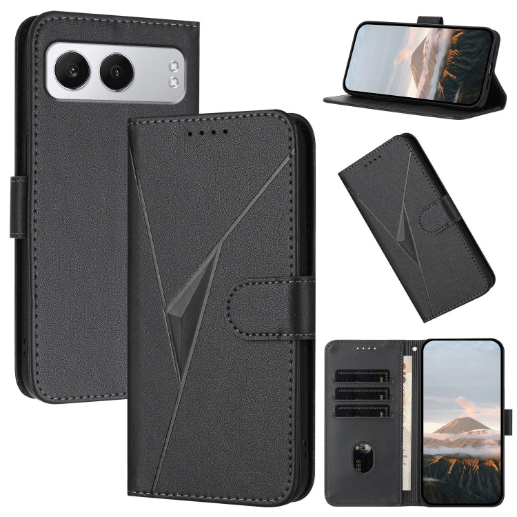Triangle Pattern Buckle Clasp Leather Phone Case, For OnePlus 13T, For OnePlus Ace 5 / 13R Global, For OnePlus Nord 4
