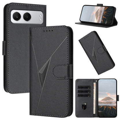 Triangle Pattern Buckle Clasp Leather Phone Case, For OnePlus 13T, For OnePlus Ace 5 / 13R Global, For OnePlus Nord 4