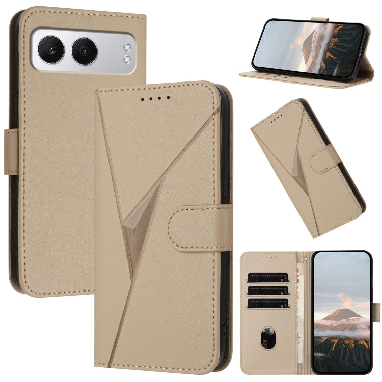 Triangle Pattern Buckle Clasp Leather Phone Case, For OnePlus 13T, For OnePlus Ace 5 / 13R Global, For OnePlus Nord 4