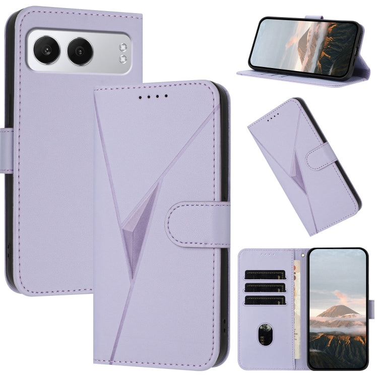 Triangle Pattern Buckle Clasp Leather Phone Case, For OnePlus 13T, For OnePlus Ace 5 / 13R Global, For OnePlus Nord 4