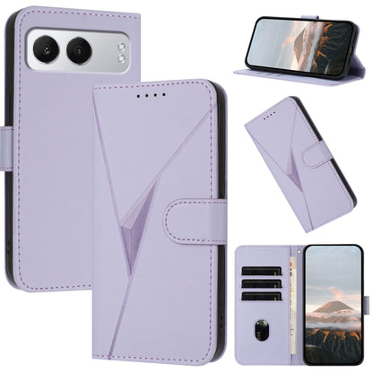Triangle Pattern Buckle Clasp Leather Phone Case, For OnePlus 13T, For OnePlus Ace 5 / 13R Global, For OnePlus Nord 4
