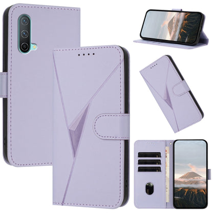 Triangle Pattern Buckle Clasp Leather Phone Case, For OnePlus 9R, OnePlus Nord CE 5G, For OnePlus Nord 2 5G