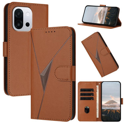 Triangle Pattern Buckle Clasp Leather Phone Case, For OnePlus 13T, For OnePlus Ace 5 / 13R Global, For OnePlus Nord 4