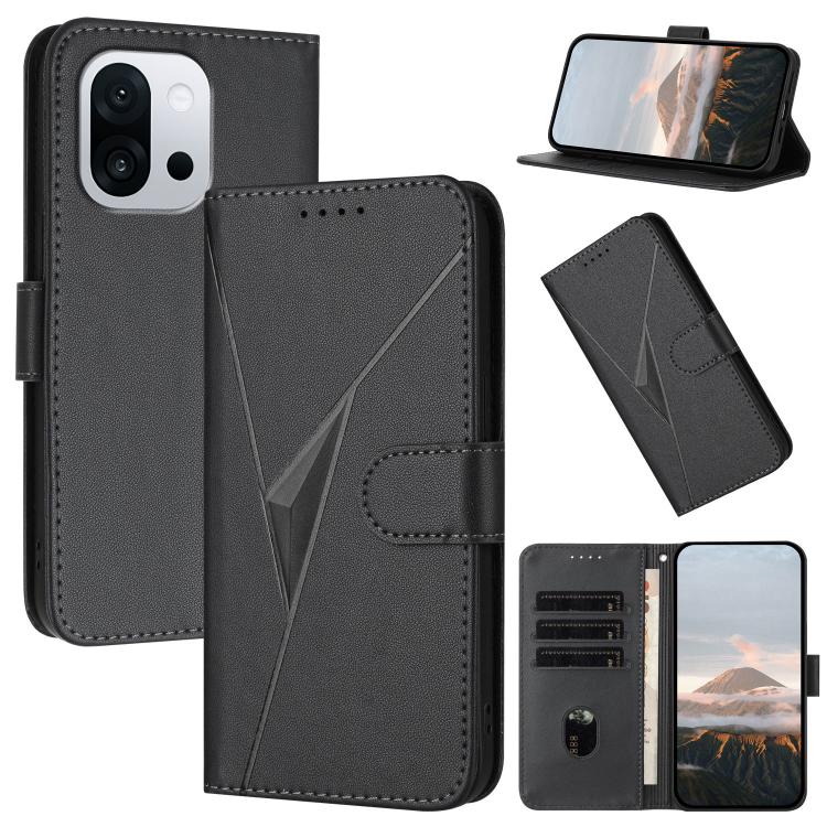 Triangle Pattern Buckle Clasp Leather Phone Case, For OnePlus 13T, For OnePlus Ace 5 / 13R Global, For OnePlus Nord 4